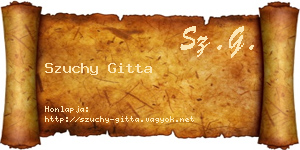 Szuchy Gitta névjegykártya